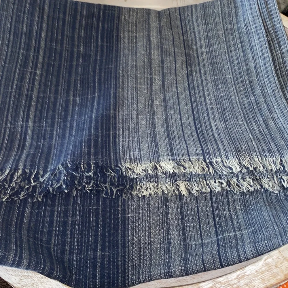 Threshold blue line striped  Cotton Table Runner 108